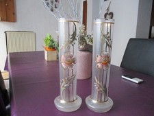 Paire ancien vases décor - paire, d