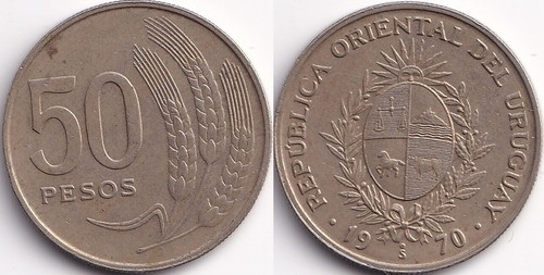Pesos 1970 uruguay - 50,