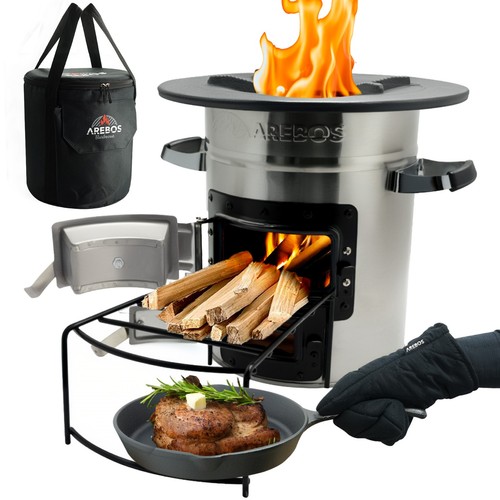 Arebos poêle fusée bois - fusée,