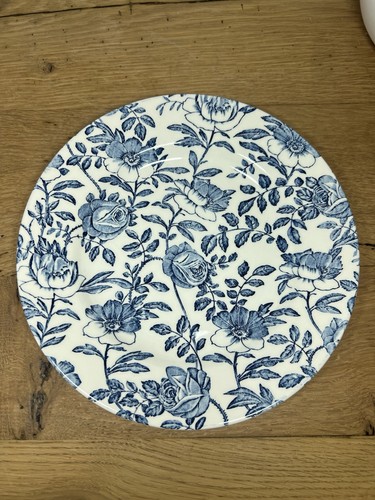 Assiette rose bleu blanc - rose,
