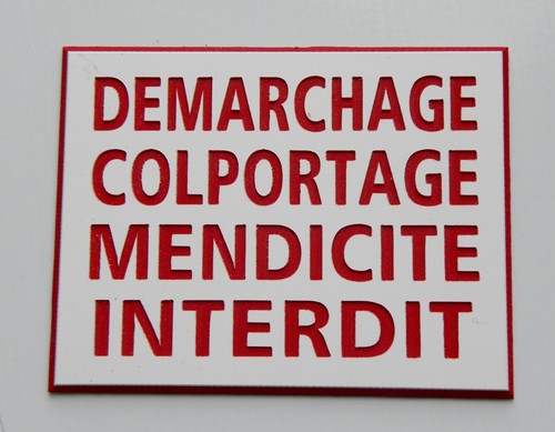 Plaque panneau demarchage - plaque,,