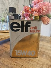 Ancien bidon d'huile ELF anti