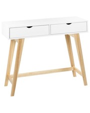 Console blanche mdf bois - console,