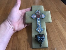 BENITIER CROIX ANCIEN ONYX