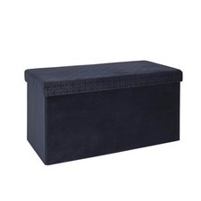 Banc Pliable & Coffre "Rétro" 76cm Bleu Nuit