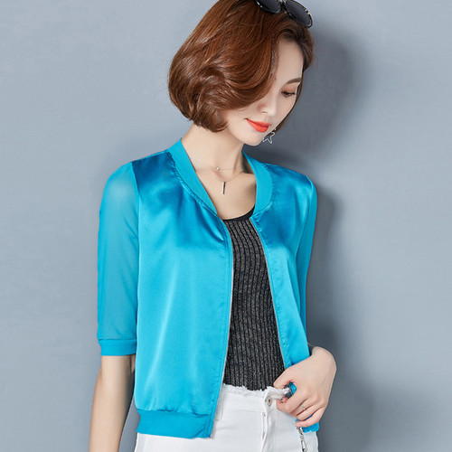 Femme satin maille manteau - maille,