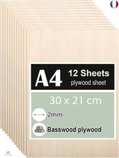 12 Pièces Contreplaqué 2mm