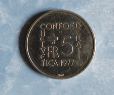 N°306) ) - 5 Francs  -SUISSE -  PESTALOZZI - CONFOEDERATION  1 HELVETICA  1977