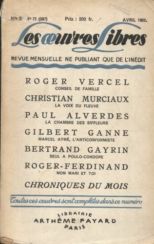 Les oeuvres libres - , n°71