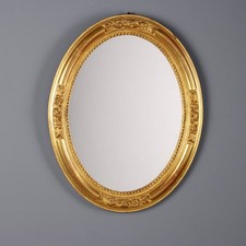 Miroir Ancien Bois Doré Verre