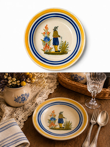 Assiette creuse faïence de - en,