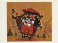 WALT DISNEY CARTE POSTALE MICKEY DONALD CHRISTMAS CARD 1962 - HYPERION 1991