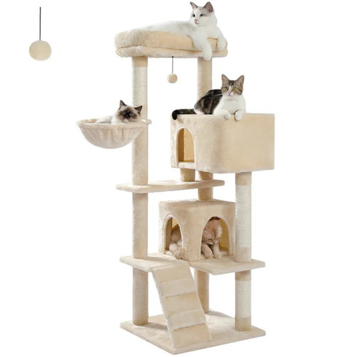 Arbre chat 143cm - arbre, beige