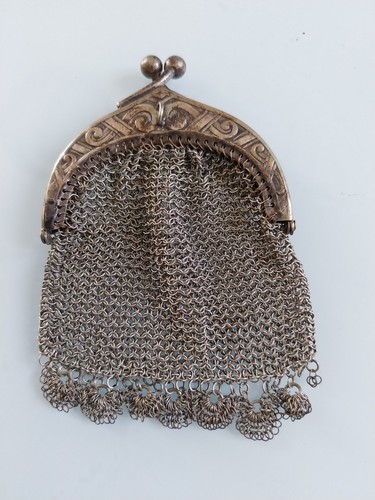Aumoniere argent ancienne - aumoniere,