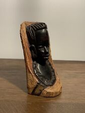Statuette buste homme Africain en ébène