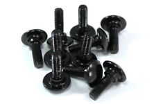 10x Boulon En Aluminium Noir Tête De Fourche M5 X 16Mm +3Mm Épaule Vis De Moto