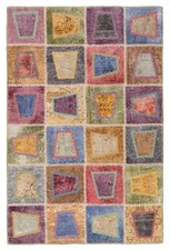 Patchwork Tapis persan noué main 153x101 cm - Orient, tapis, dos, vintage