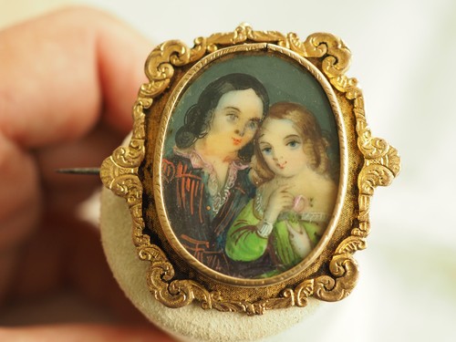 Broche ancienne xix portrait - ancienne,
