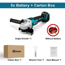 Meuleuse Angle Sans Fil 125mm Brushless Vitesse Variable Batterie 18V Bois Métal