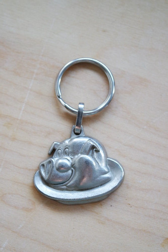 Ancien porte clé - clé, porc