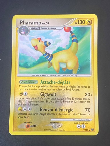 Carte pokemon pharamp 127 fr - 1/127,