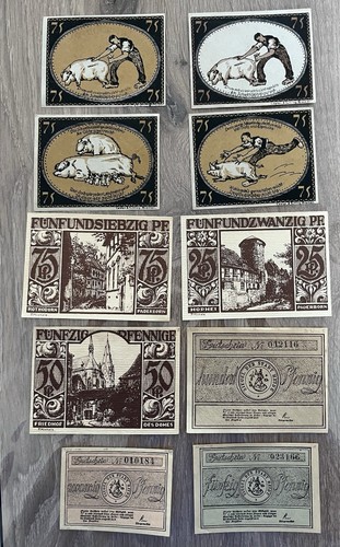 Lot billets allemand - de, 10