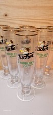 6 VERRES  A BIERE FISCHER 3 HOUBLONS 25 CL NEUFS