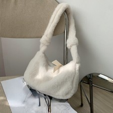 Mode Femme Fausse Fourrure Sac Épaule Décontracté Voyage Peluche et Fourrure