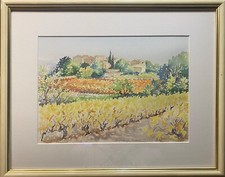 Paysage de provence Aquarelle