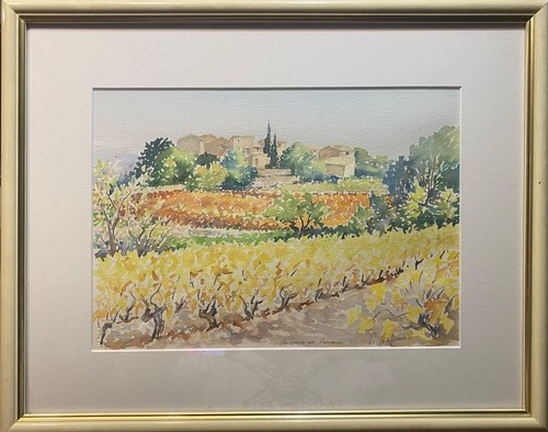 Paysage provence aquarelle - paysage,