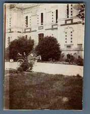 France, Pays Basque, Attelage avec âne  Vintage citrate print.  Tirage citrate