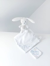 Doudou Plat/Mouchoir Mon Petit Lapin Blanc Gris Fais Dodo  -  Nicotoy Simba Toys