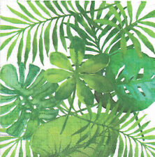 Lot de 2 Serviettes en papier Feuilles Tropicales Decoupage Collage Decopatch