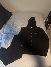 Black lacoste tracksuit - lacoste,