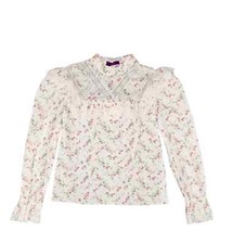 Chemisier Philosophy Di Lorenzo Serafini blanc à carreaux de dentelle imprimé...