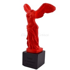 Statue Nike of Samothrace Albaster 7" - 18 cm Cast Marble Red Pop Art