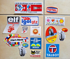 lot 14 autocollant sticker ancien vintage IGOL BOSCH RENAULT MICHELIN TALBOT ELF