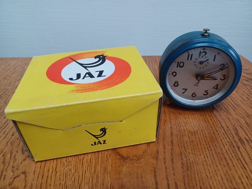 Réveil ancien jaz - jaz, bleu