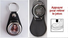 PORTE CLES VANESSA PARADIS avec JETON DE CADDIE