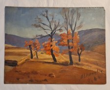 Tableau fauviste années 40 Par "Lemaître" Huile Double face 35cm x 46cm .