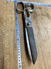 N.4 OLD TOOL / outil ancien forgé  ciseaux de drapier  Droitier 29 cm  Solingen