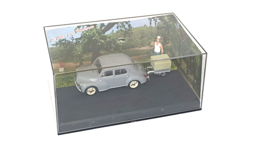 Renault 4cv avec remorque mono - renault,
