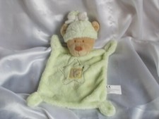 Doudou ours vert, étoile, écusson ours, Nicotoy