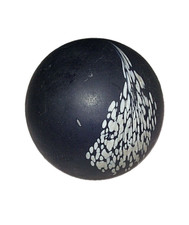 BOULE SULFURE PRESSE PAPIER , verre bleu cobalt