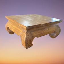 Mini Table à Opium Carré Pieds Courbés