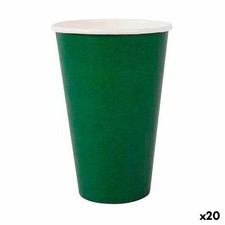 Set de Verres Algon Produits à usage unique Carton Vert 10 Pièces 350 ml [20 