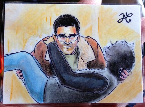 Original sketch card - original, superman