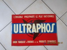 TOLE PUBLICITAIRE  ANCIENNE ULTRAPHOS/ENGRAIS/PHOSPHATE/PRODUITS CHIMIQUES/PUB