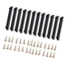 Lot de 12 équerres de support d'angle pour poteaux et poutres en bois, angle