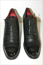 ACCESSOIRE  DIFFUSION Escarpins à Lacets Tout Cuir Noir T 40 TBE